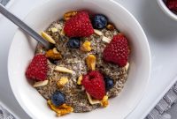 Creamy Chia Seed Breakfast Bowl with Fruit and Granola