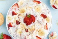 Strawberry Banana Cheesecake Salad Recipe – Creamy Fruit Dessert Salad
