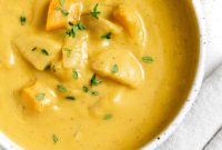 Roasted Delicata Squash & Sweet Potato Soup Recipe