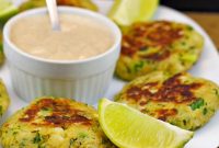 Crispy Pan-Fried Salmon Patties with Creamy Ginger-Lime Sauce