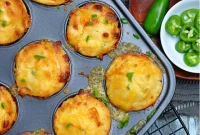 Cheddar Jalapeño Cornbread Muffins Recipe for Spicy Sides