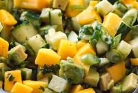 Cucumber, Mango & Avocado Salad with Lime Dressing