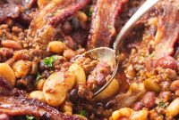 Smoky Cowboy Baked Beans Recipe with Bacon and Brown Sugar