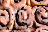 Pink Blood Orange Cinnamon Rolls with Zesty Glaze