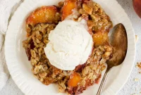 Whole Grain Low-Sugar Peach Crisp Recipe