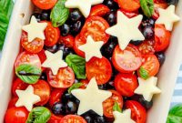 Berry Caprese Salad with Balsamic Glaze and Fresh Basil