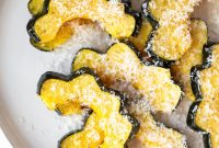 Crispy Roasted Acorn Squash with Parmesan and Herbs