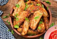 Crispy Spicy Curried Potato Wedges Recipe