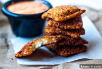 Crispy Ravioli with Roasted Red Pepper Sauce Recipe