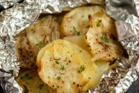 Crispy Foil-Grilled Potatoes with Garlic and Herbs