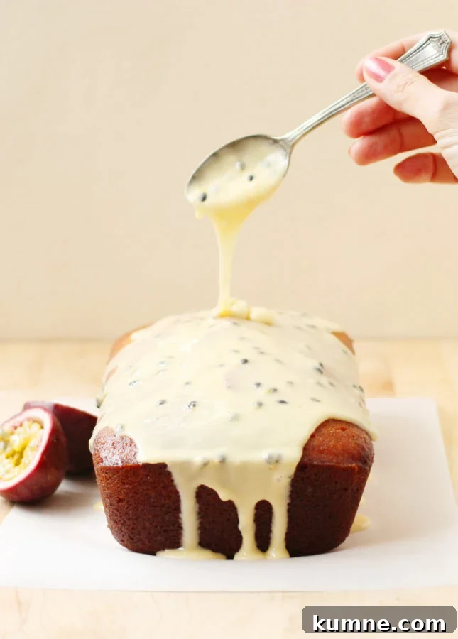 Passion Fruit and Lemon Drizzle Cake // FoodNouveau.com
