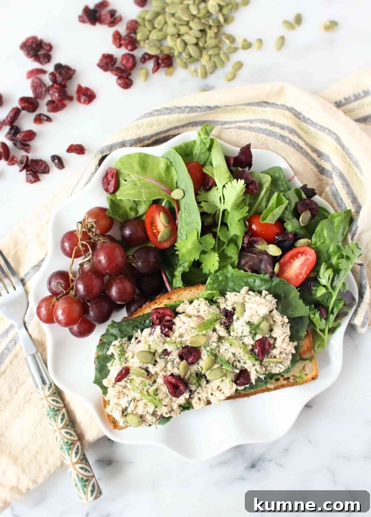 Healthy Tuna Salad with Cranberries
