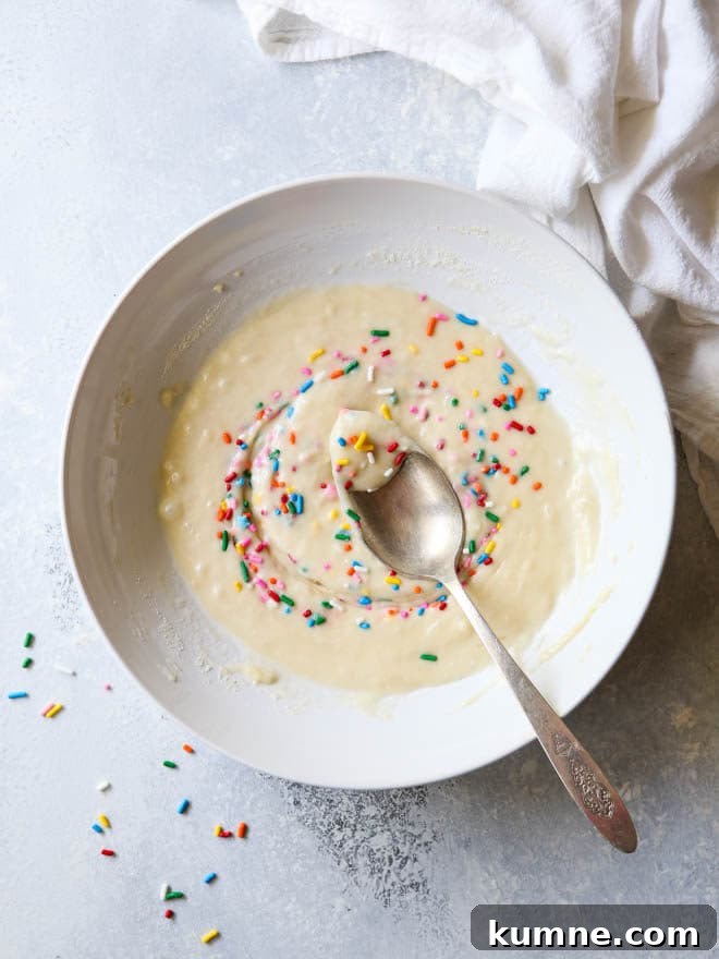 Small batch funfetti cake batter