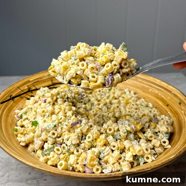 Mexican street corn pasta salad