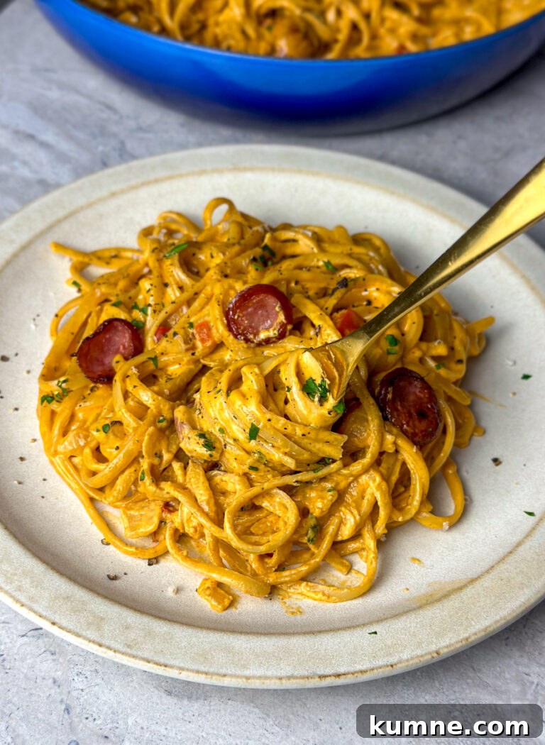 One-pot creamy sausage pasta