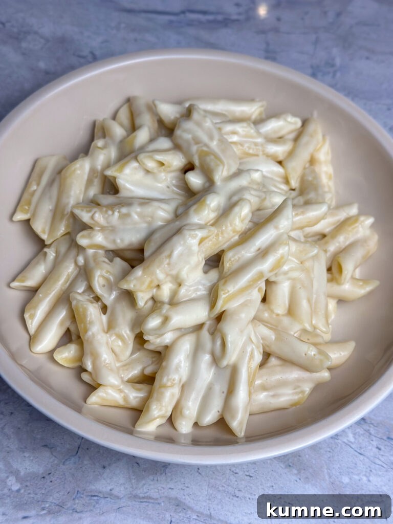 creamy garlic penne