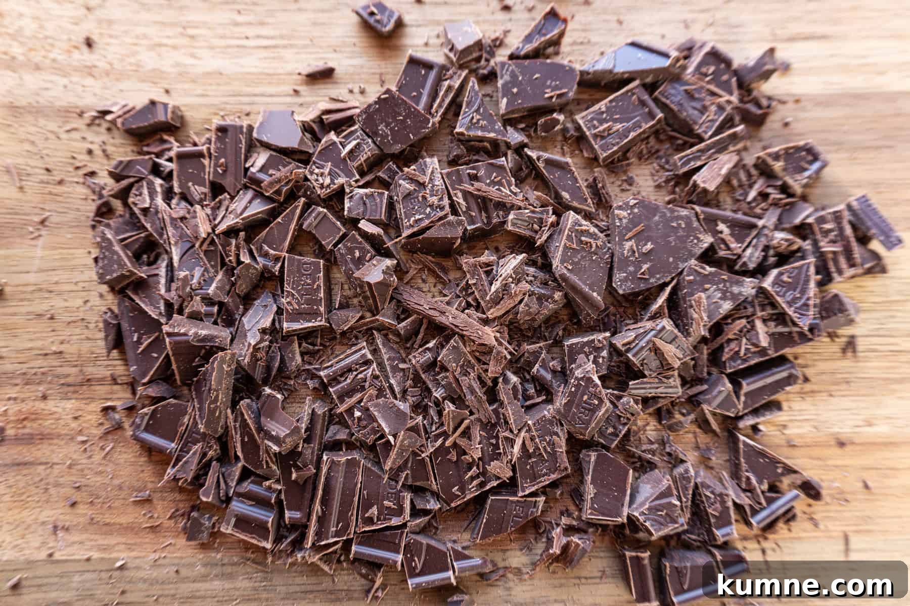 baking chocolate cut into chunks