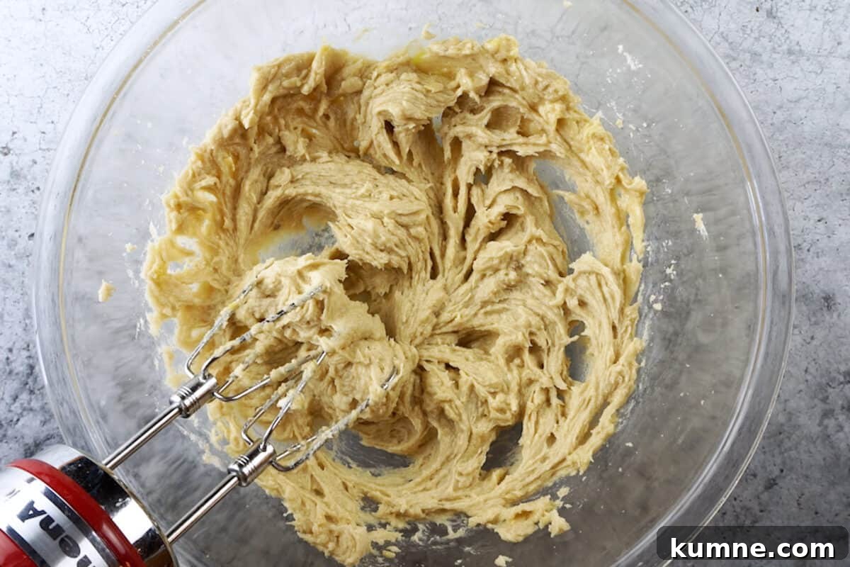 creaming butter and sugar