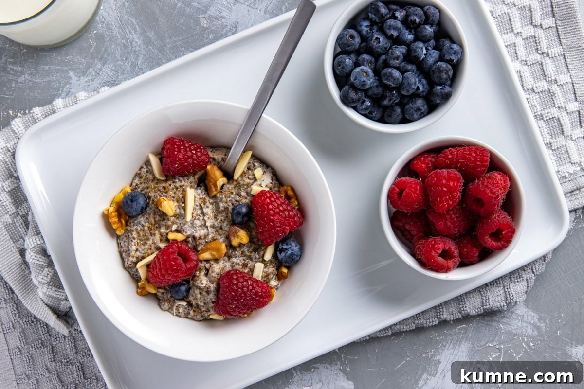 Creamy Chia Seed Breakfast Bowl with Fruit and Granola 6 img 11311 5