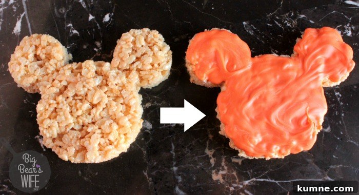 Mickey Pumpkin Marshmallow Cereal Treats Recipe 3 Mickey Pumpkin Marshmallow Cereal Treats
