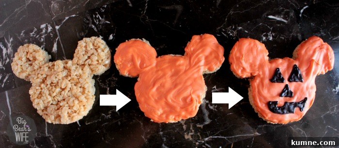 Mickey Pumpkin Marshmallow Cereal Treats Recipe 4 Mickey Pumpkin Marshmallow Cereal Treats