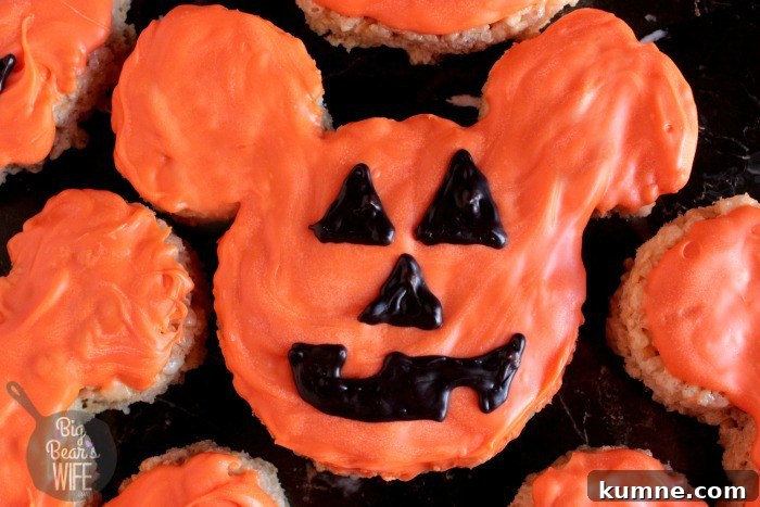 Mickey Pumpkin Marshmallow Cereal Treats Recipe 9 Mickey Pumpkin Marshmallow Cereal Treats