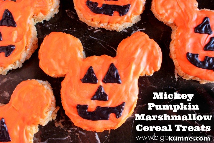 Mickey Pumpkin Marshmallow Cereal Treats Recipe 10 Mickey Pumpkin Marshmallow Cereal Treats