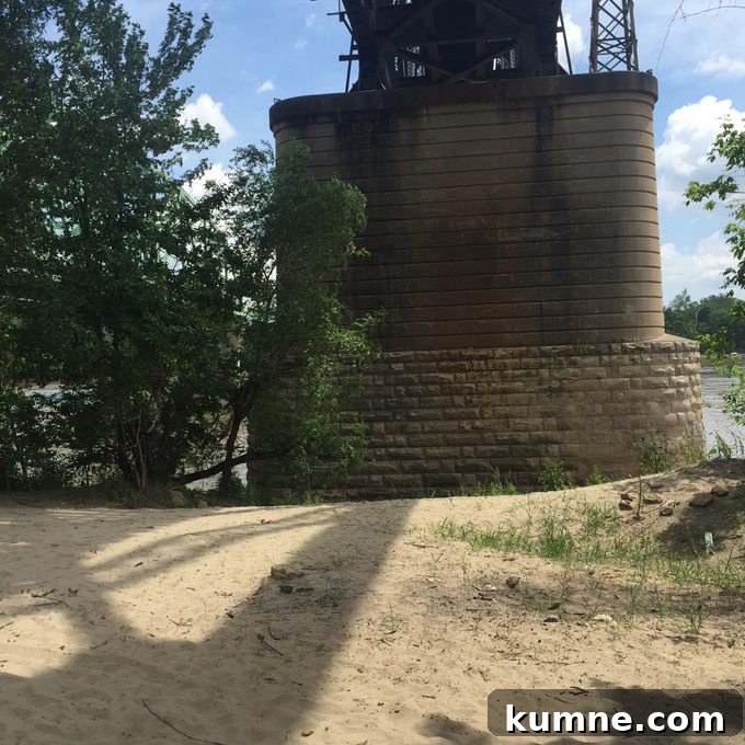 Missouri River Scenic Hike: Top Trails and River Views 19 standing under the bridge in st charles missouri