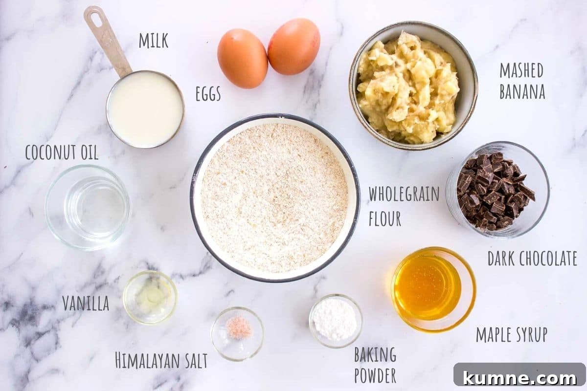 Chocolate Chip Banana Muffins ingredients