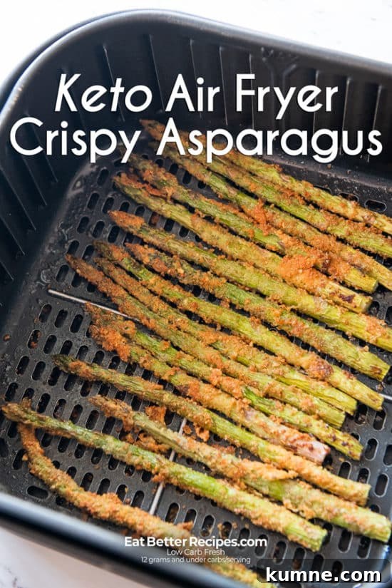 Crispy Keto Air Fryer Asparagus Recipe 2 Keto Air Fryer Crispy Asparagus - EatBetterRecipes