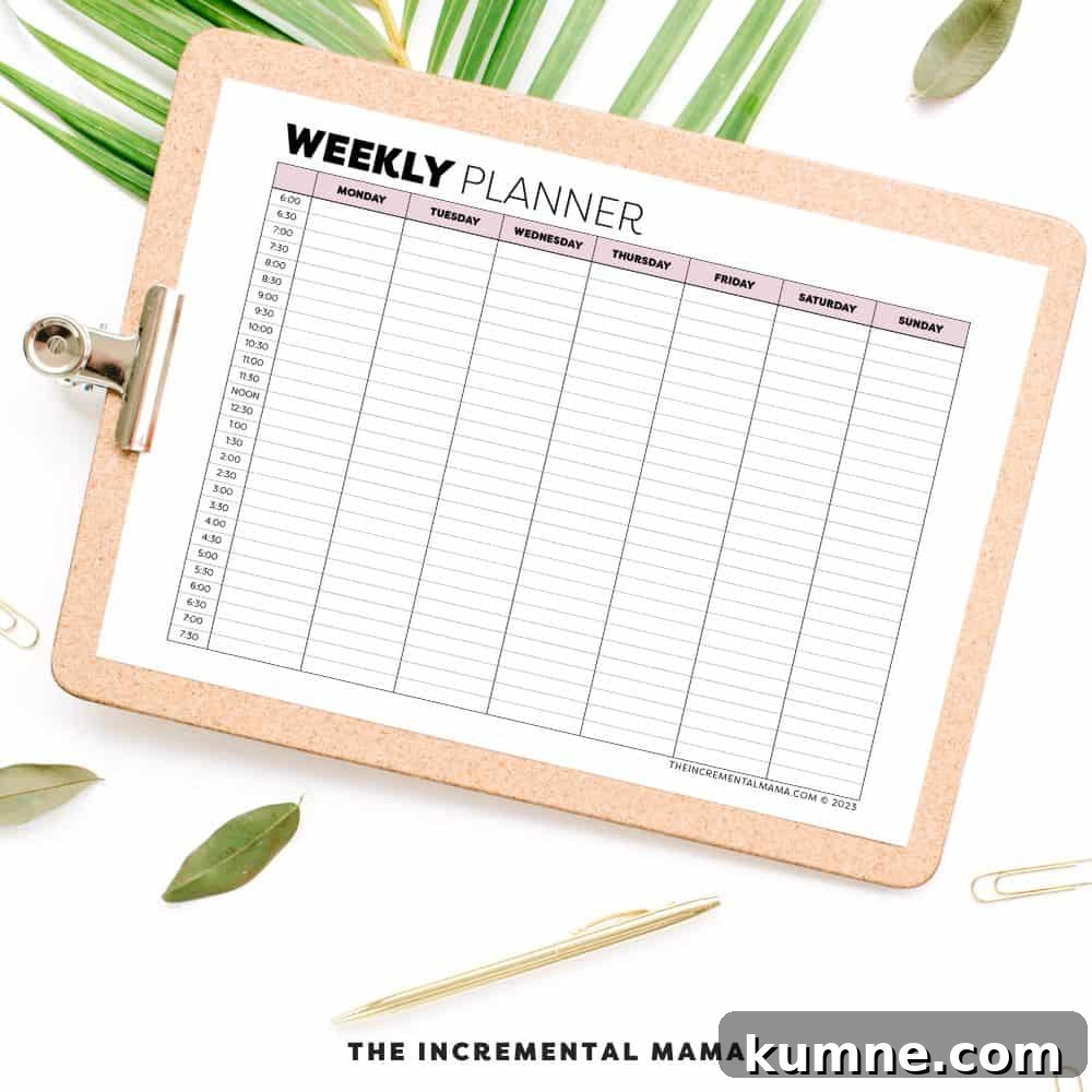 time block planner printable