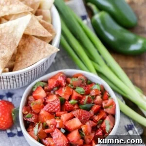 Fresh strawberry salsa.