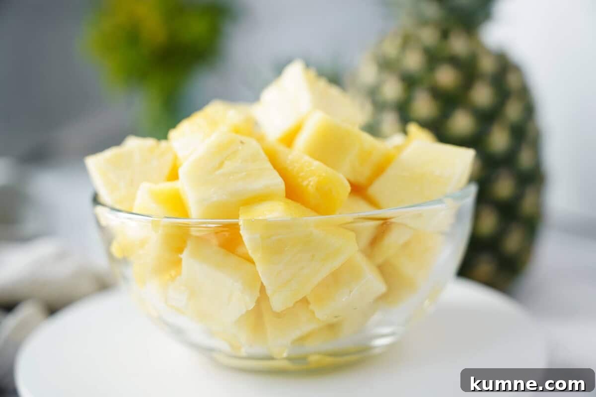 How to Tell When a Pineapple Is Ripe: 7 Signs to Look For 2 Pineapple Chunks in a bowl