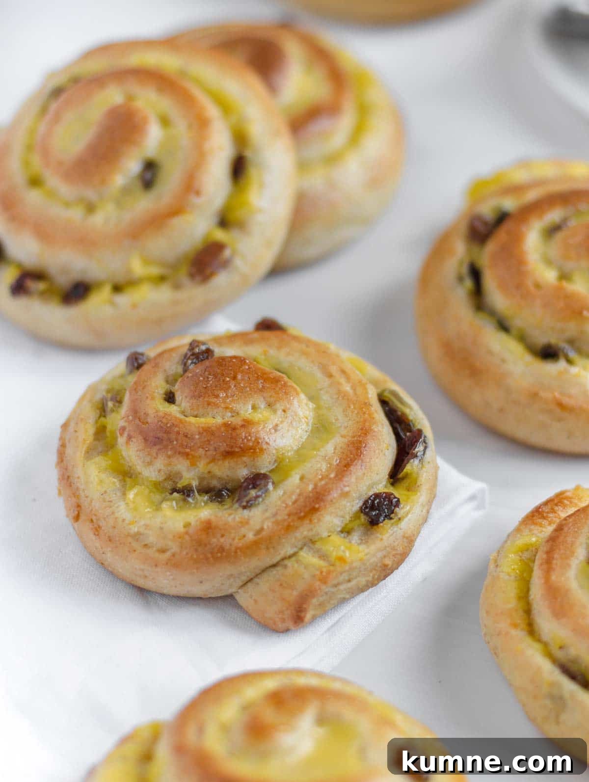 Vegan Brioche Rolls with Smooth Vanilla Custard Filling 5 Italian custard rolls