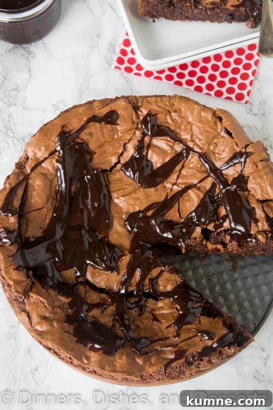 Gooey Brownie pie in a pan