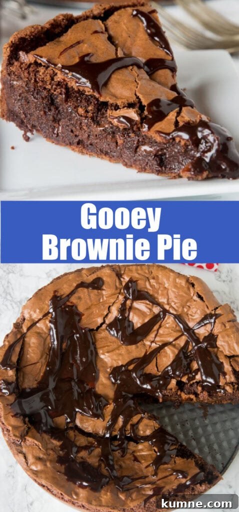 close up brownie pie collage for pinterest