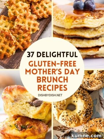 Collage of gluten-free mother's day brunch recipes