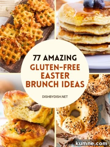 Collage of images of Easter brunch ideas