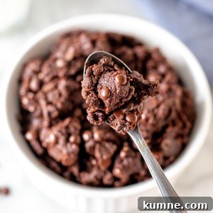 Spoonful of safe to eat brownie batter