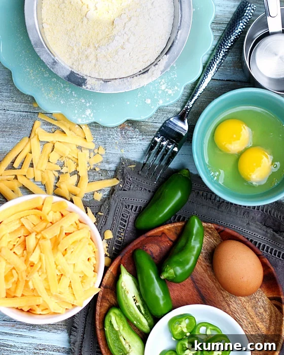 Cheddar Jalapeno Cornbread Muffins Ingredients