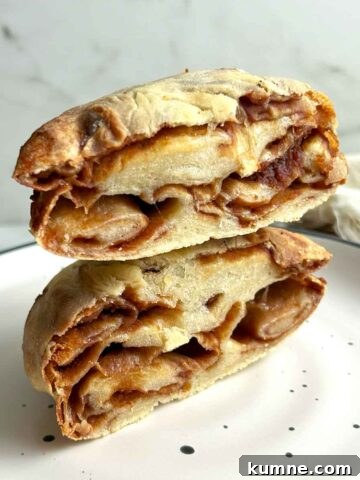red bean pancakes stacked on top of each other.