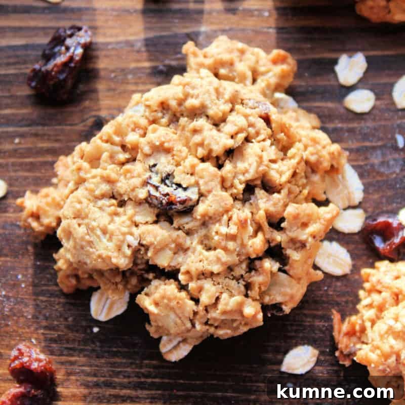 Top Fall Dessert Recipes You Need to Try This Season 4 Oatmeal Raisin Cookies with oats and raisins on a wood board