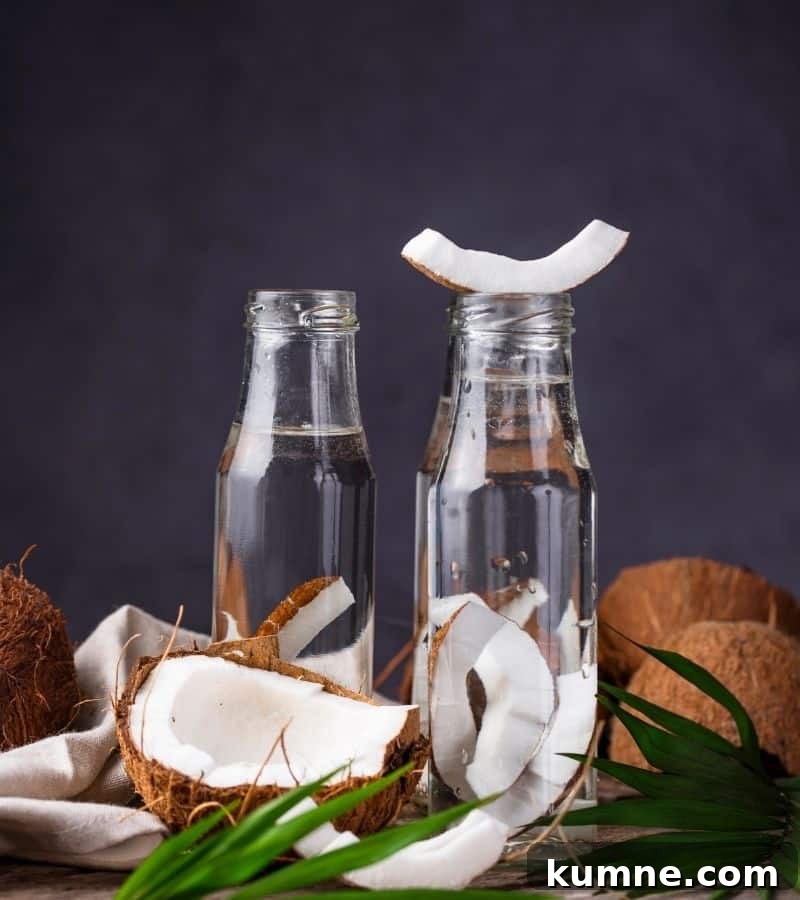 Two bottles of coconut water.