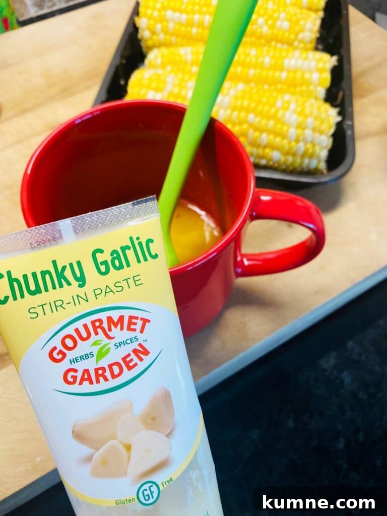 making the garlic butter