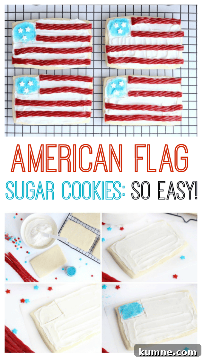 DIY Patriotic Wreath: Budget-Friendly Step-by-Step Tutorial 2 American flag sugar cookies