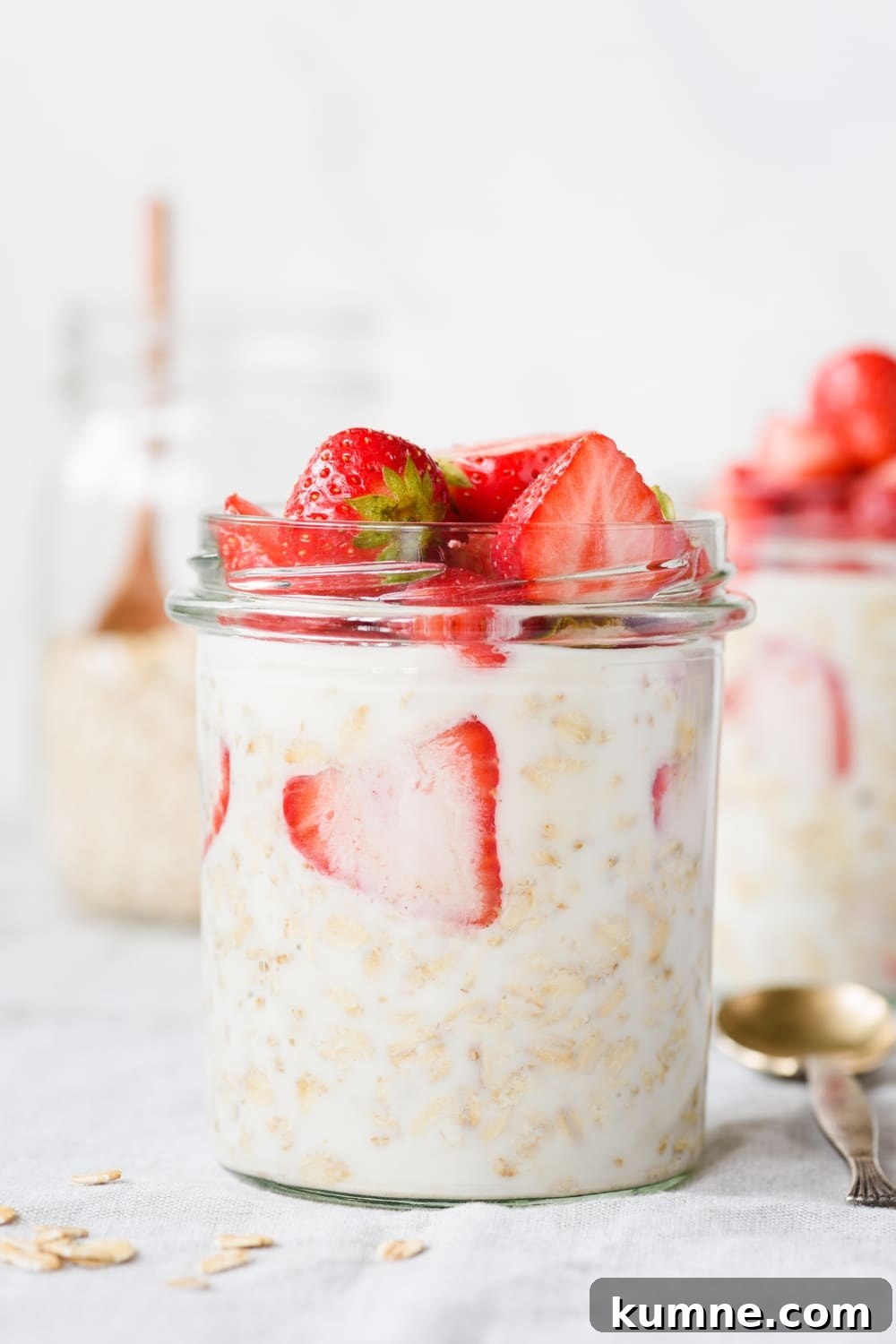 High Protein Overnight Oats Recipes including strawberry