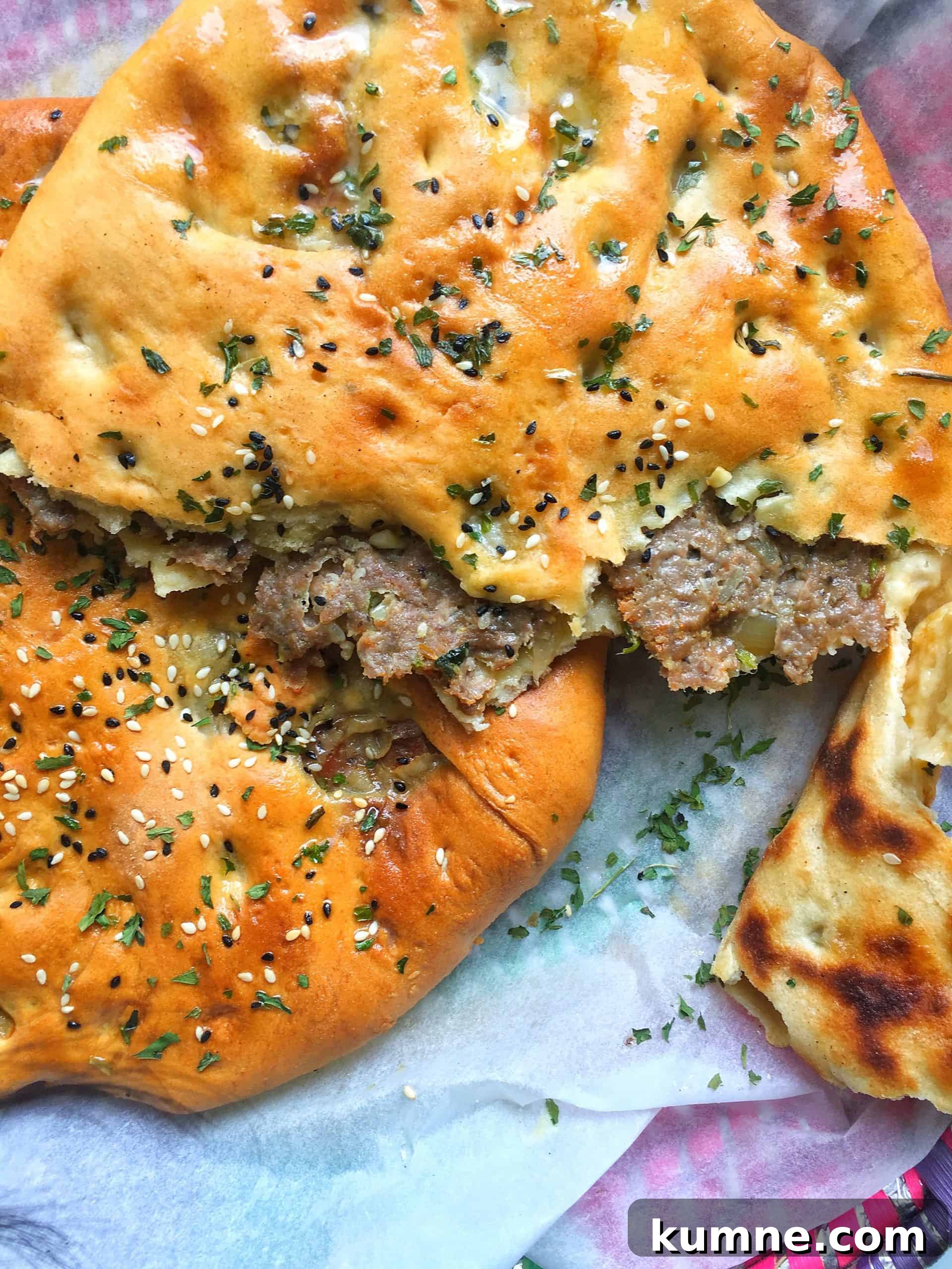 Easy Keema Naan Recipe Close up View