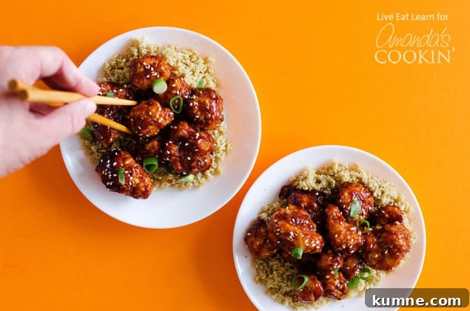 This General Tso’s Cauliflower recipe is a delicious take on takeout! Tasty sauce and panko-crusted cauliflower make for a healthier alternative. Chopstick grabbing General Tso's Cauliflower