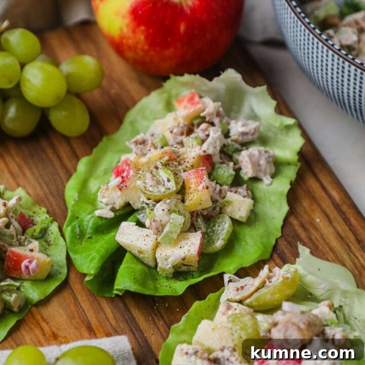 Chicken salad lettuce wrap cups