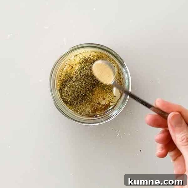 Olive Garden Creamy Italian Dressing Copycat Recipe — Quick Guide 6 Adding mustard powder to Italian dressing.